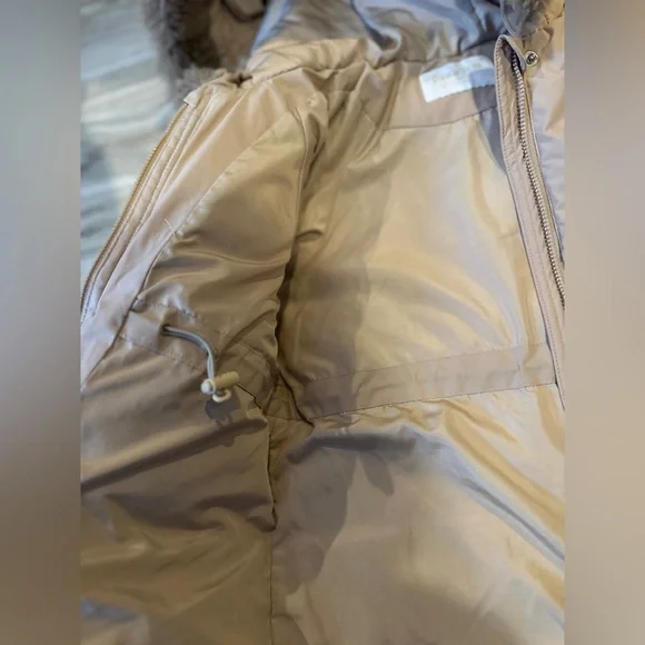 Paw Paw Baby Hooded Winter Coat Beige Teddy Bear Patch Size 100 (18–24M) - Picture 10 of 10